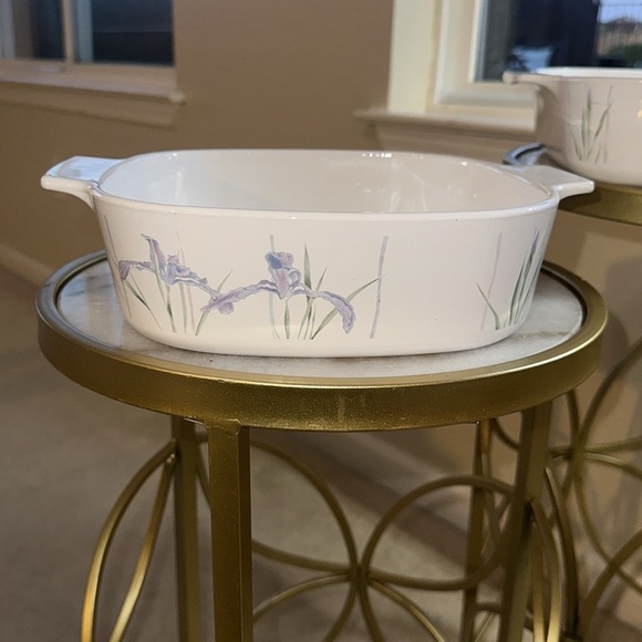 CorningWare 4-Piece Baking Dish Set - “Shadow Iris” - Vintage Floral Cookware - Picture 5 of 5